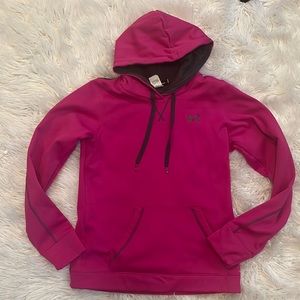 BARELY WORN** Under Amour pink and grey sweatshirt